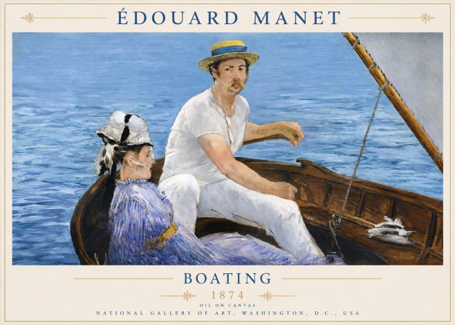 Édouard Manet Boating No3 - Plakat