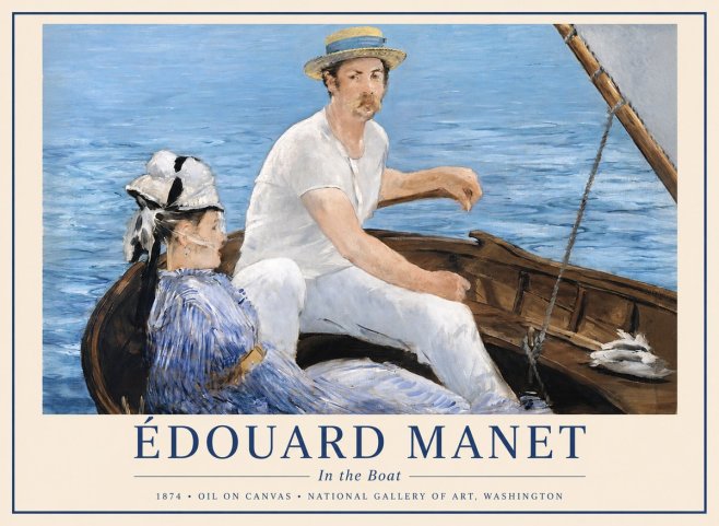 Édouard Manet Boating No6 - Plakat