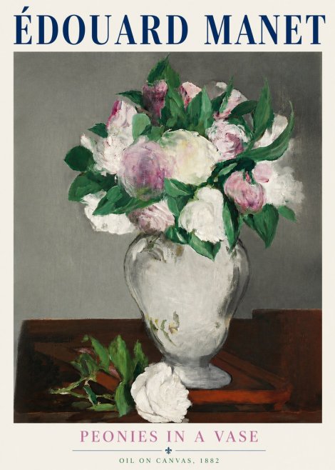 Édouard Manet Peonies in a Vase No5 - Plakat