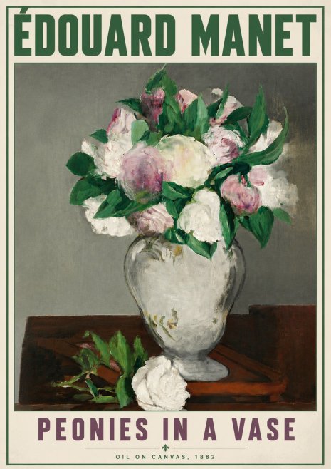 Édouard Manet Peonies in a Vase No6 - Plakat