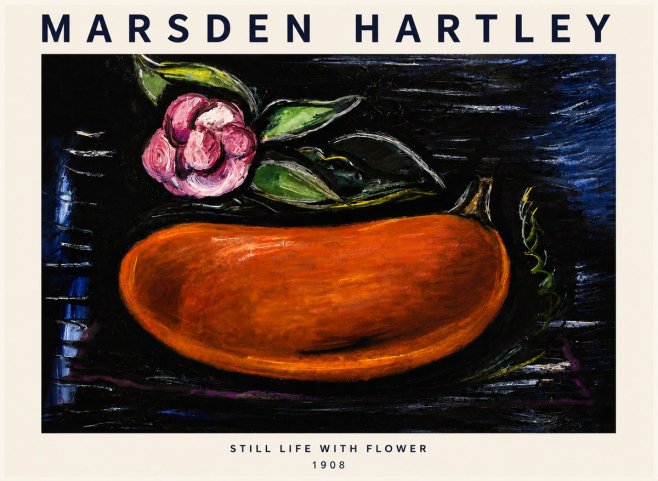 Marsden Hartley Still Life with Flower No5 - Plakat
