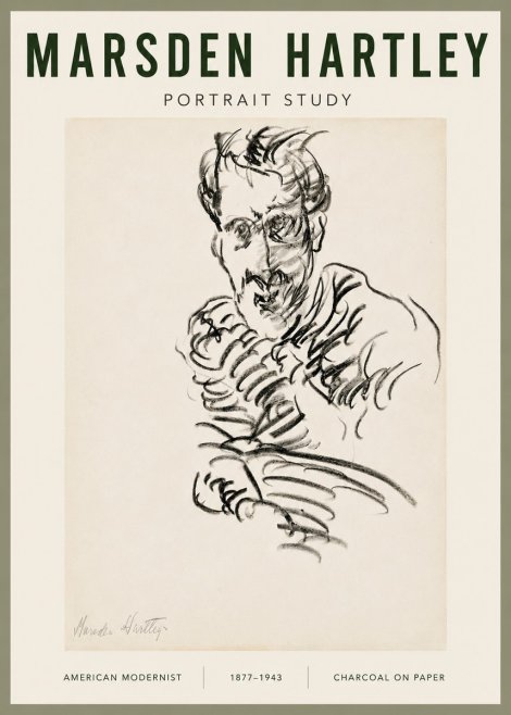 Marsden Hartley Portrait Study No5 - Plakat