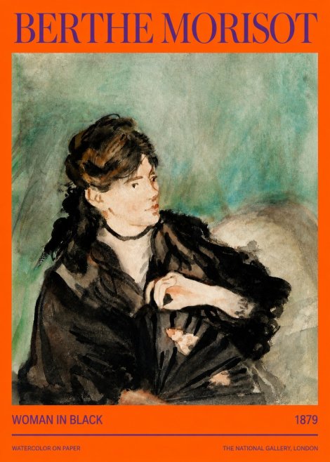 Berthe Morisot Woman in Black No2 - Plakat