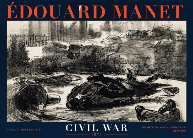 Édouard Manet Civil War No4 - Plakat