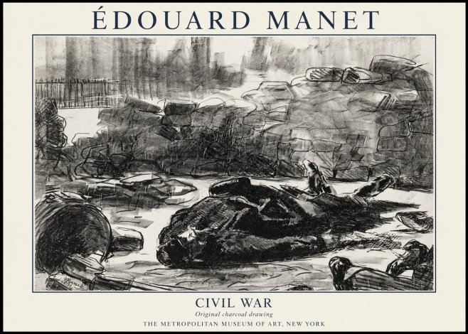 Édouard Manet Civil War No6 - Plakat