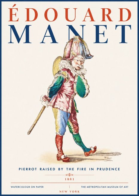 Édouard Manet Pierrot Raised by the Fire in Prudence No5 - Plakat