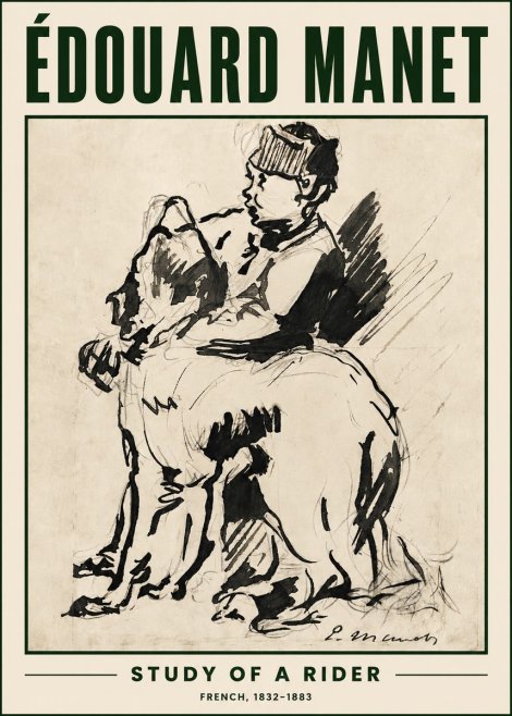 Édouard Manet Study of a Rider No4 - Plakat