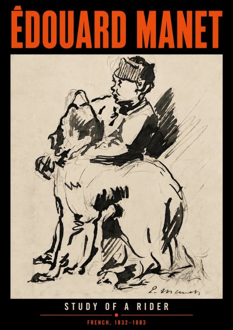 Édouard Manet Study of a Rider No6 - Plakat