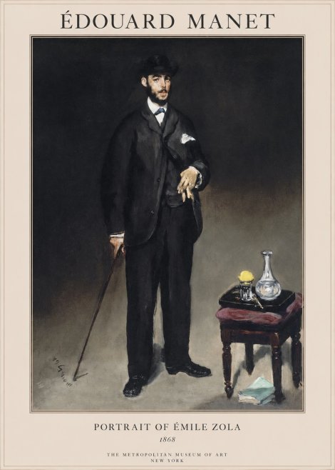 Édouard Manet Portrait of Émile Zola No1 - Plakat