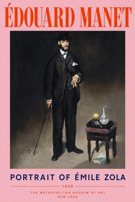 Édouard Manet Portrait of Émile Zola No4 - Plakat
