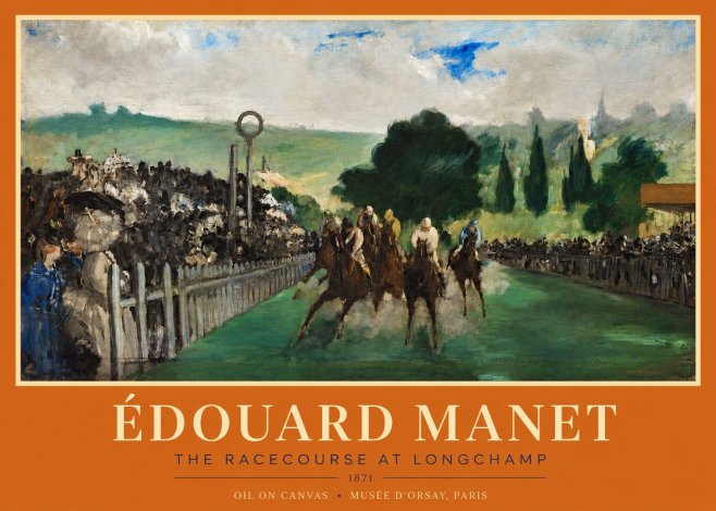 Édouard Manet The Racecourse at Longchamp No3 - Plakat