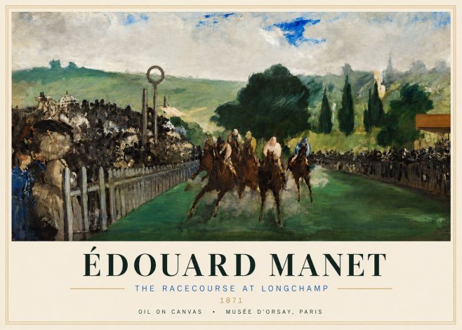 Édouard Manet The Racecourse at Longchamp No4 - Plakat