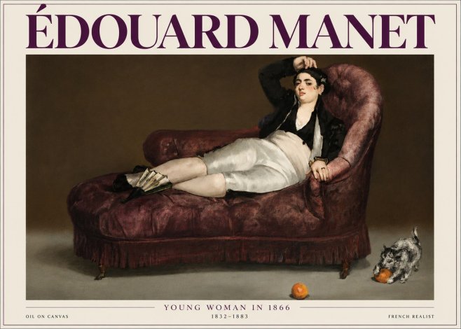Édouard Manet Young Woman in 1866 No4 - Plakat
