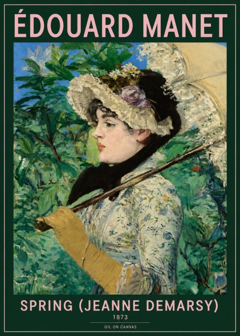 Édouard Manet Spring (Jeanne Demarsy) No3 - Plakat