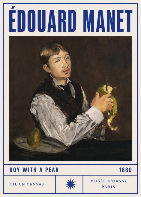 Édouard Manet Boy with a Pear No3 - Plakat