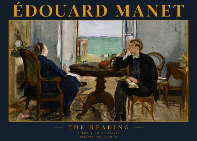 Édouard Manet The Reading No5 - Plakat