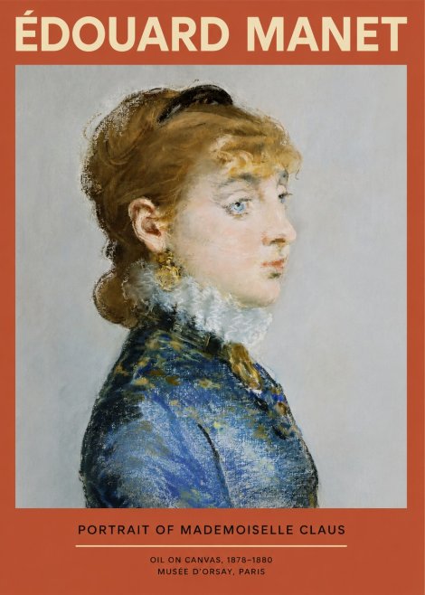 Édouard Manet Portrait of Mademoiselle Claus No2 - Plakat