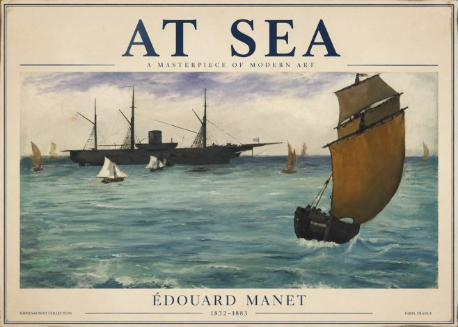 Édouard Manet At Sea No1 - Plakat