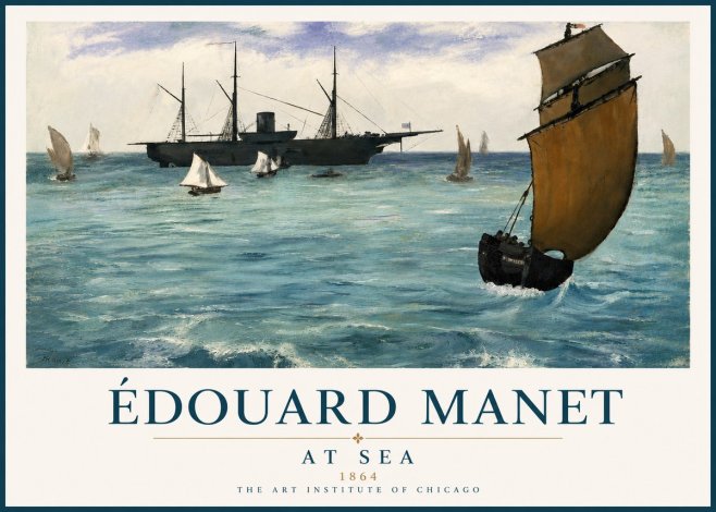 Édouard Manet At Sea No5 - Plakat