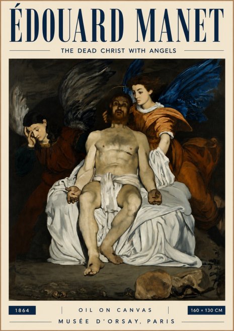 Édouard Manet The Dead Christ with Angels No6 - Plakat