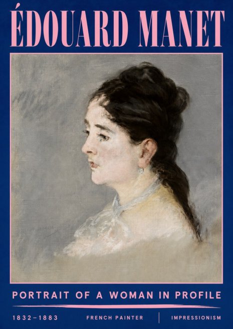 Édouard Manet Portrait of a Woman in Profile No5 - Plakat