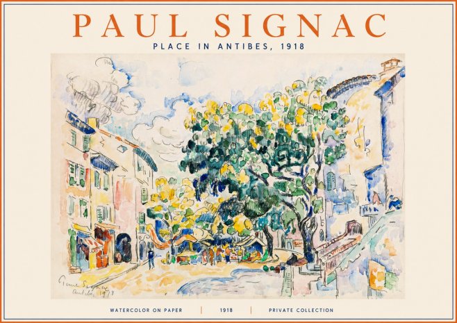 Signac Place in Antibes, 1918 No2 - Plakat