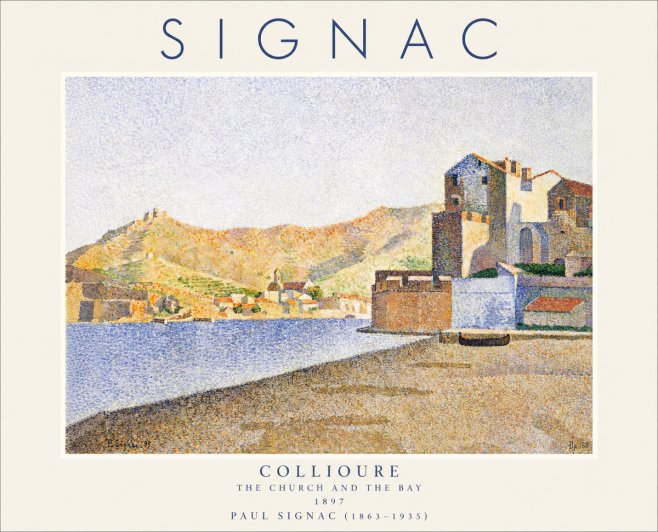Signac Collioure - the Church and the Bay No1 - Plakat