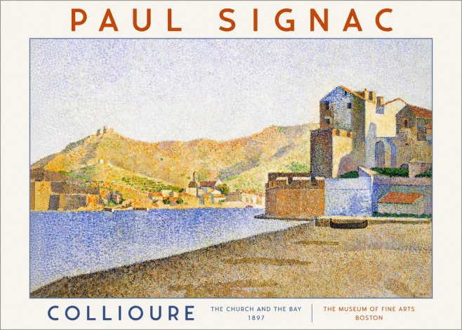 Signac Collioure - the Church and the Bay No2 - Plakat