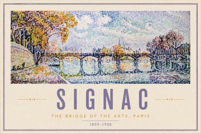 Signac The Bridge of the Arts, Paris No6 - Plakat