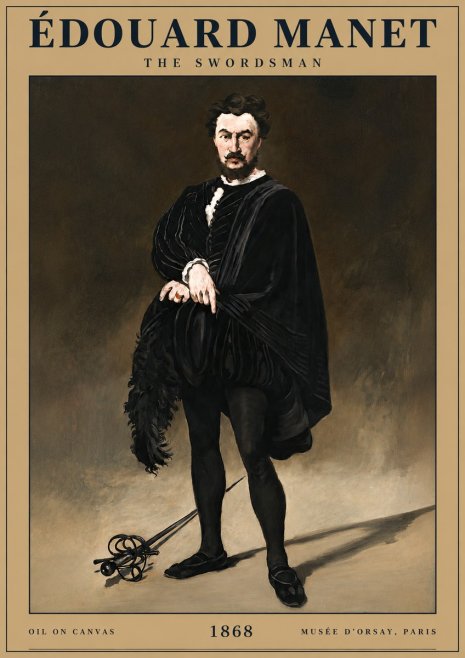 Édouard Manet The Swordsman No3 - Plakat