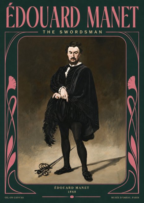 Édouard Manet The Swordsman No5 - Plakat