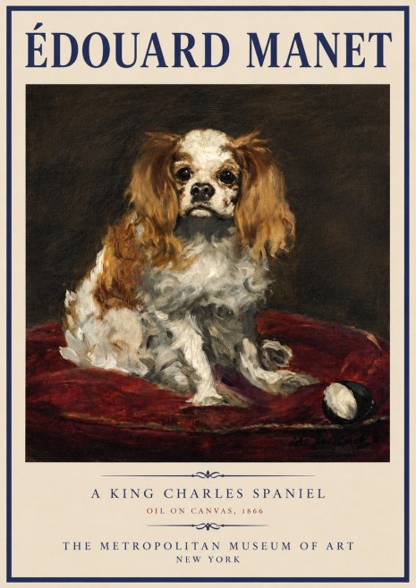 Édouard Manet A King Charles Spaniel No5 - Plakat