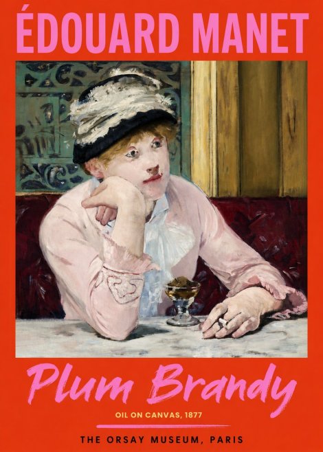 Édouard Manet Plum Brandy No2 - Plakat