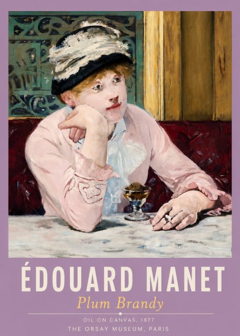 Édouard Manet Plum Brandy No4 - Plakat