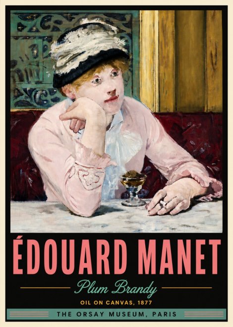 Édouard Manet Plum Brandy No5 - Plakat