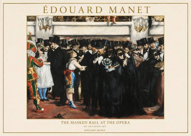 Édouard Manet The Masked Ball at the Opera No1 - Plakat