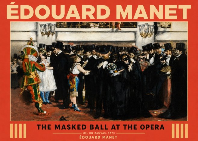 Édouard Manet The Masked Ball at the Opera No5 - Plakat