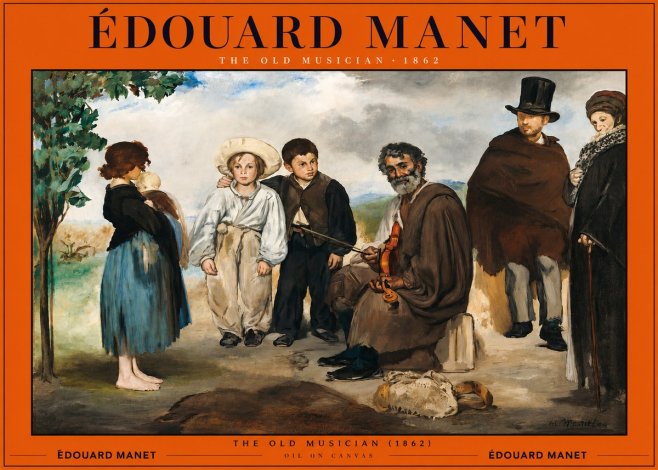 Édouard Manet The Old Musician - 1862 No2 - Plakat