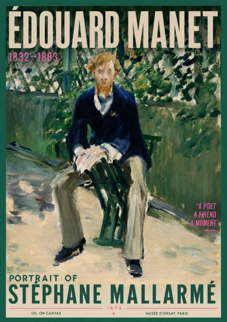 Édouard Manet Portrait of Stéphane Mallarmé II No4 - Plakat