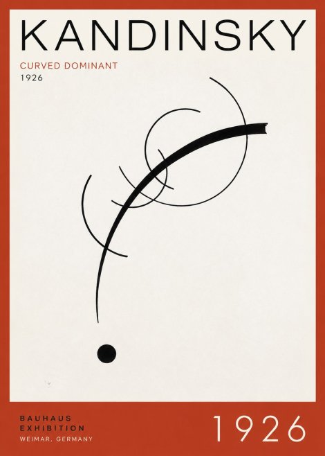 Kandinsky Curved Dominant No3 - Plakat