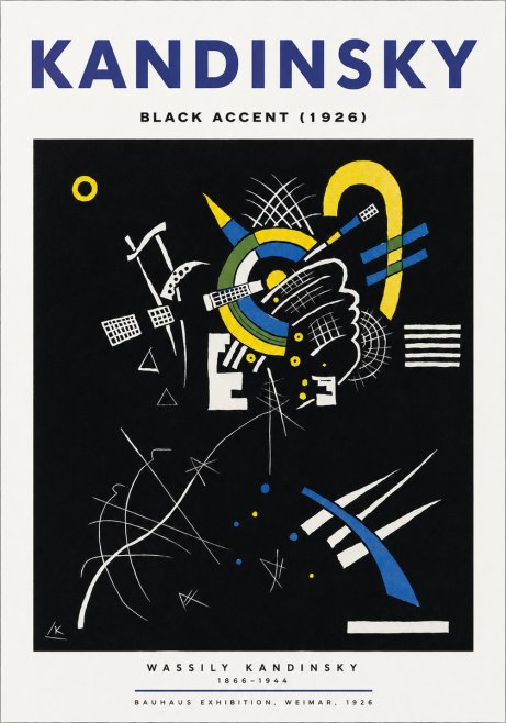 Kandinsky Black Accent (1926) No4 - Plakat