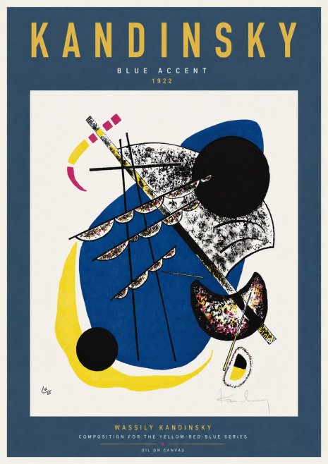 Kandinsky Blue Accent No3 - Plakat