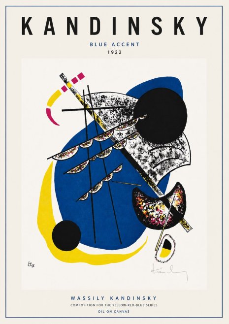 Kandinsky Blue Accent No6 - Plakat