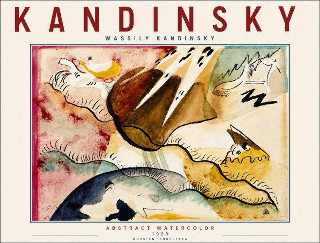 Kandinsky Abstract Watercolor No5 - Plakat