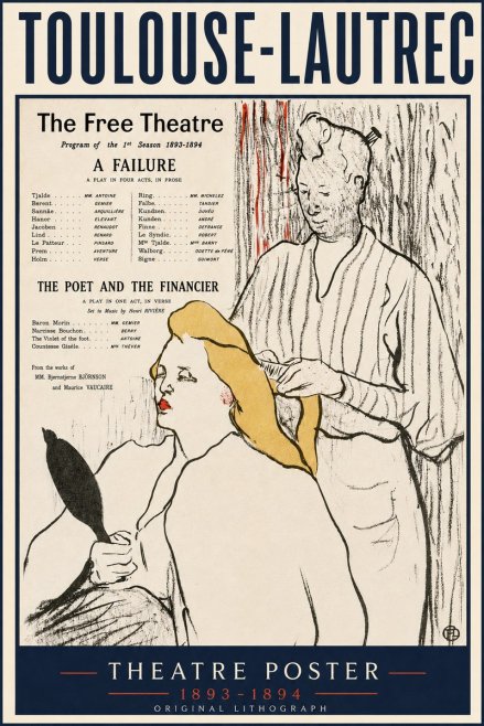 Toulouse-Lautrec Le Théâtre Libre - Une Faillite / Le Poète Et Le Financier No4 - Plakat