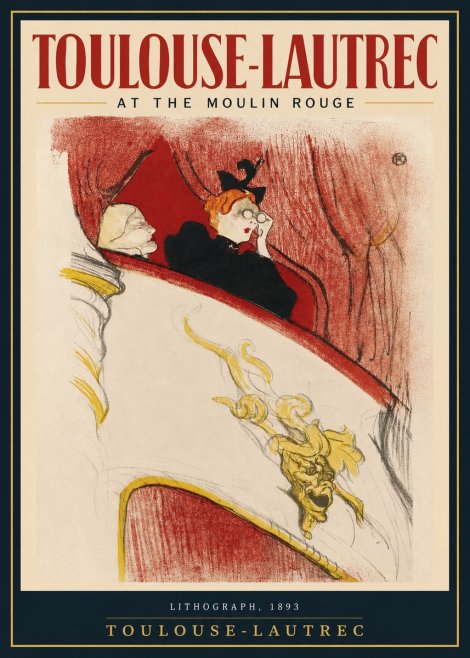 Toulouse-Lautrec At the Moulin Rouge I No2 - Plakat