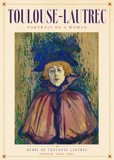 Toulouse-Lautrec Portrait of a Woman I No5 - Plakat