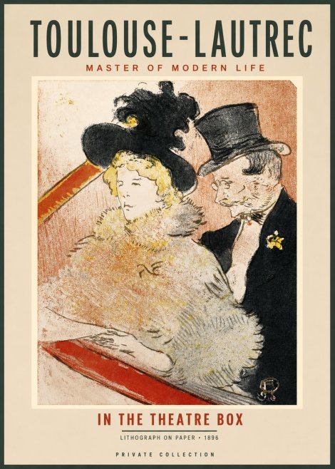 Toulouse-Lautrec In the Theatre Box No2 - Plakat