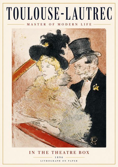 Toulouse-Lautrec In the Theatre Box No3 - Plakat