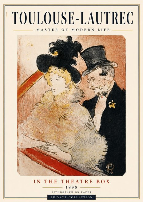 Toulouse-Lautrec In the Theatre Box No6 - Plakat
